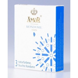 Супертонкие презервативы AMOR Thin - 3 шт.