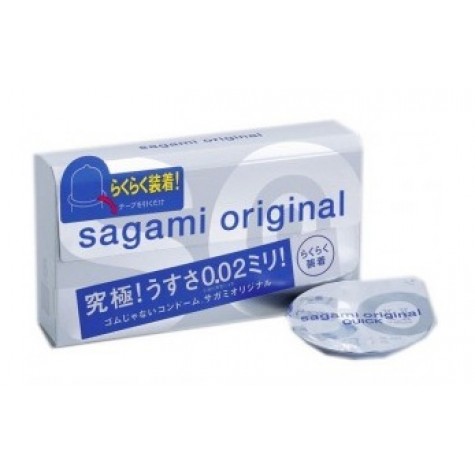 Ультратонкие презервативы Sagami Original 0.02 Quick - 6 шт.